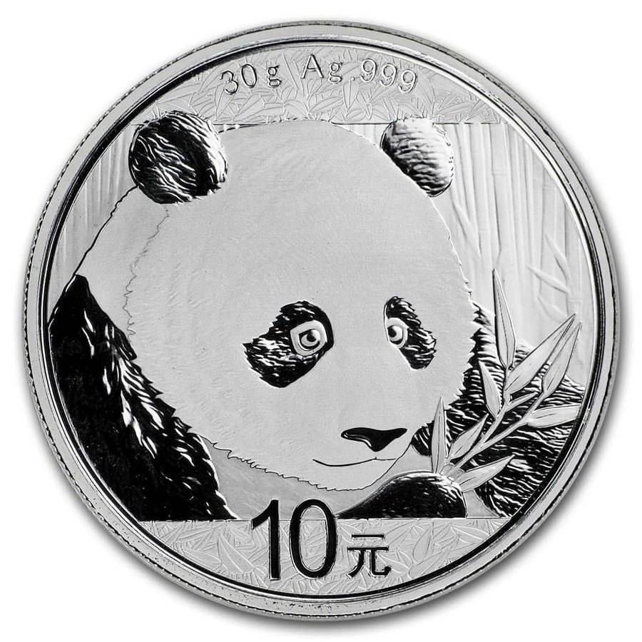 Panda de China 30 g 2018 · Gradada