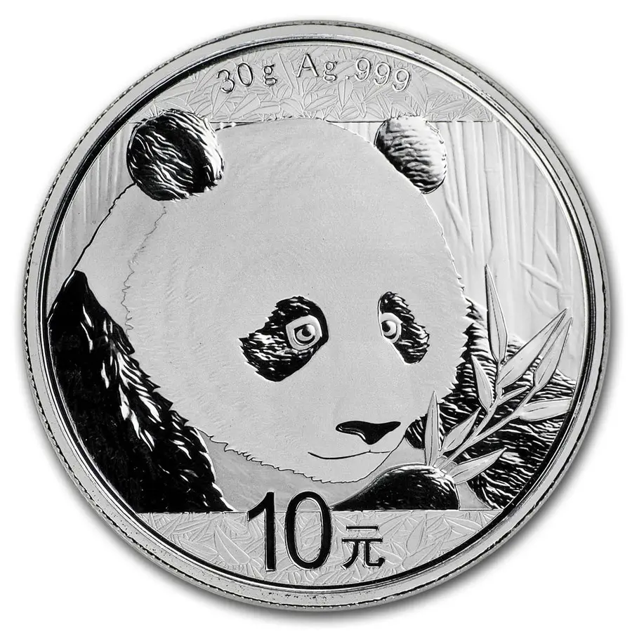Panda de China 30 g 2018 · Gradada